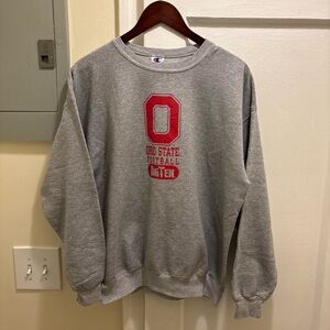 Vintage mens Champion Gray Ohio State Football crewneck Sweater size Large